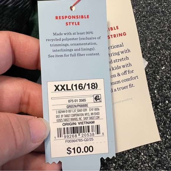 NWT Cat & Jack Boys 2 Pcs Green Pajama Set- XXL - Picture 7 of 7